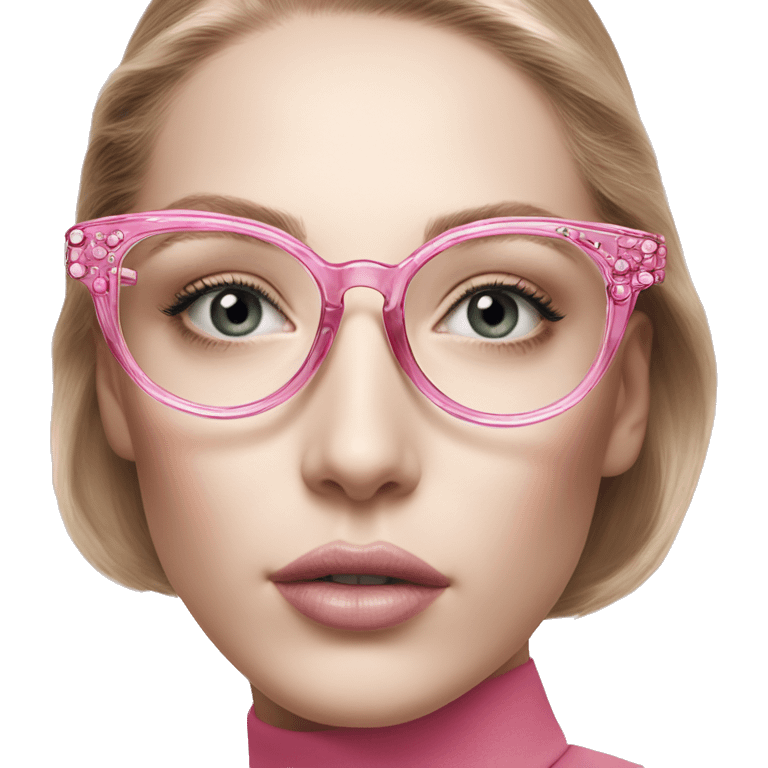 Pink Christian Dior eyeglasses  emoji