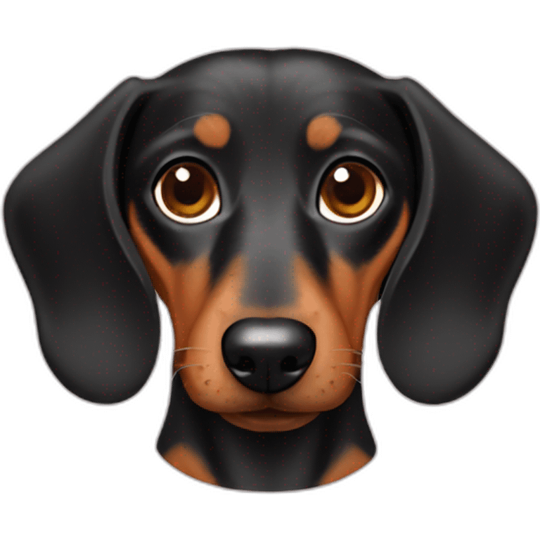 Dog head reality dachshund emoji