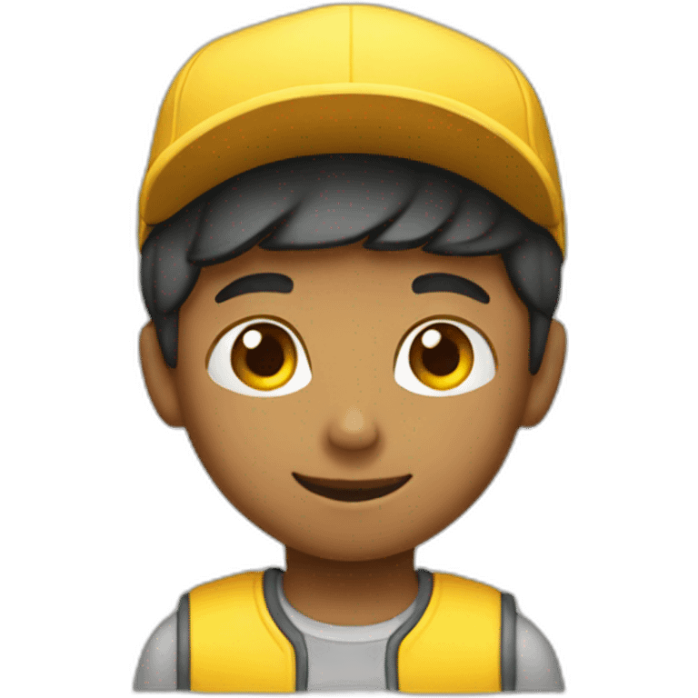 Boy wearing Yellow cap emoji