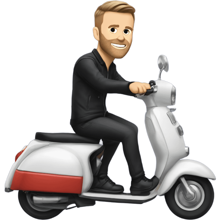 Gary Barlow on a scooter emoji