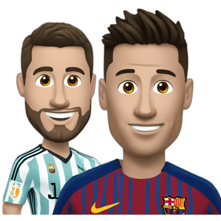 ronaldo with messi emoji