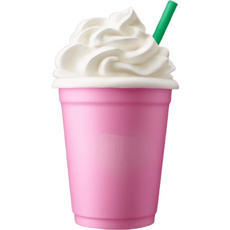 Starbucks pink drink with whipped cream emoji