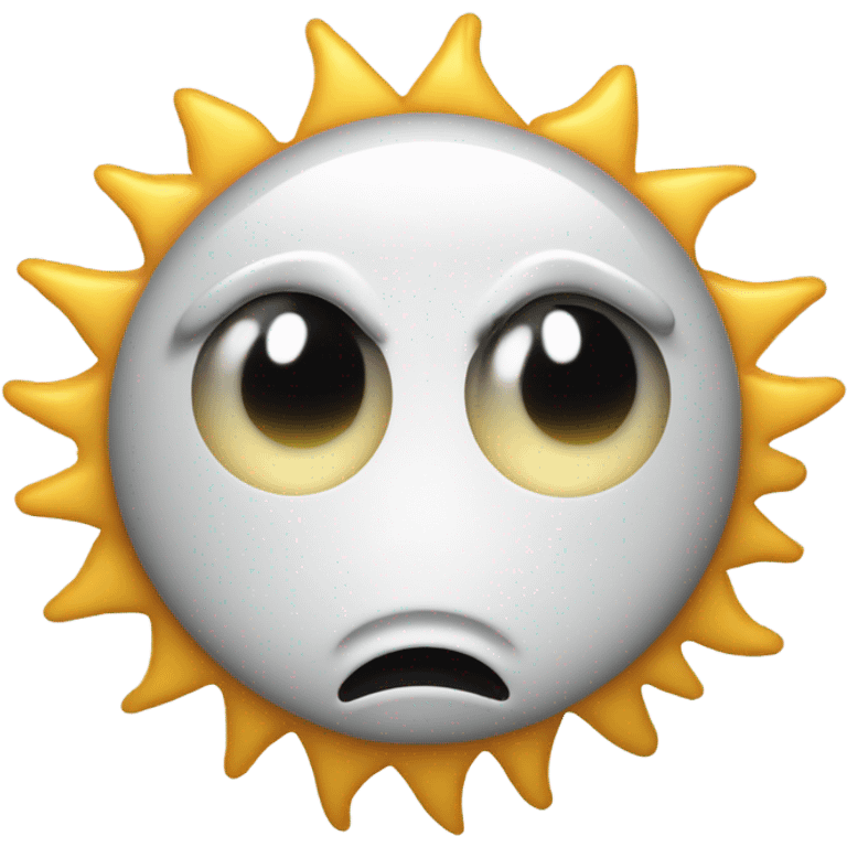 Tired sun emoji