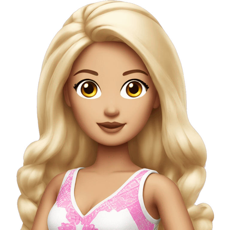 Beautiful Barbie asian emoji