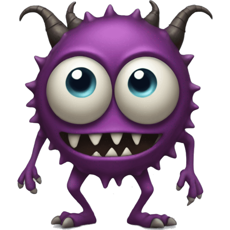 scary monster with three legs emoji