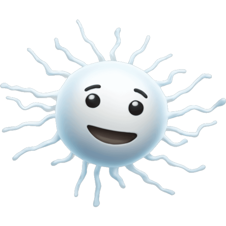 White human cell that swims emoji