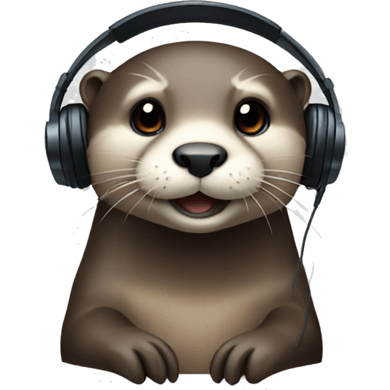 otter with headphones emoji