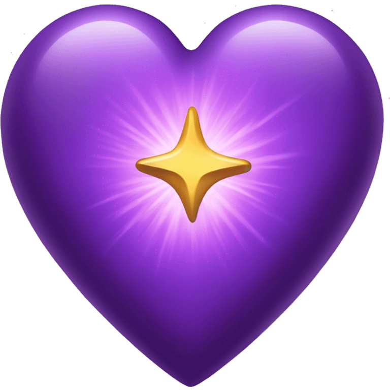 purple heart with magic emoji