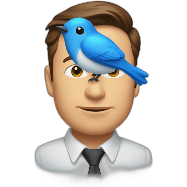 Elon Musk blue bird emoji