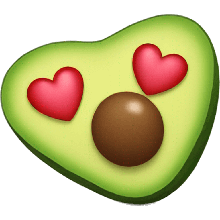 Avocado with hearts emoji