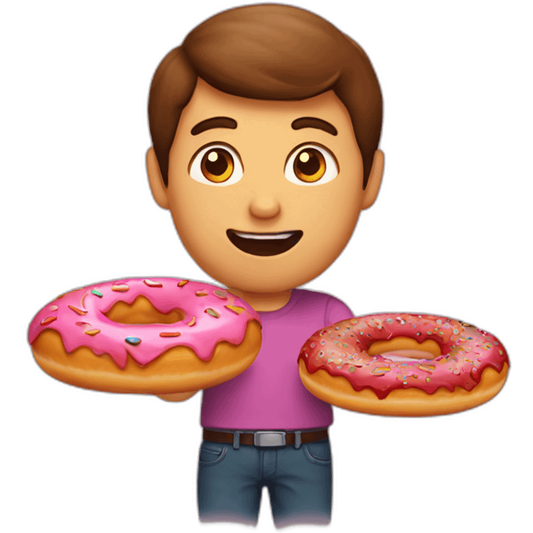 Donuts ordering pizza emoji