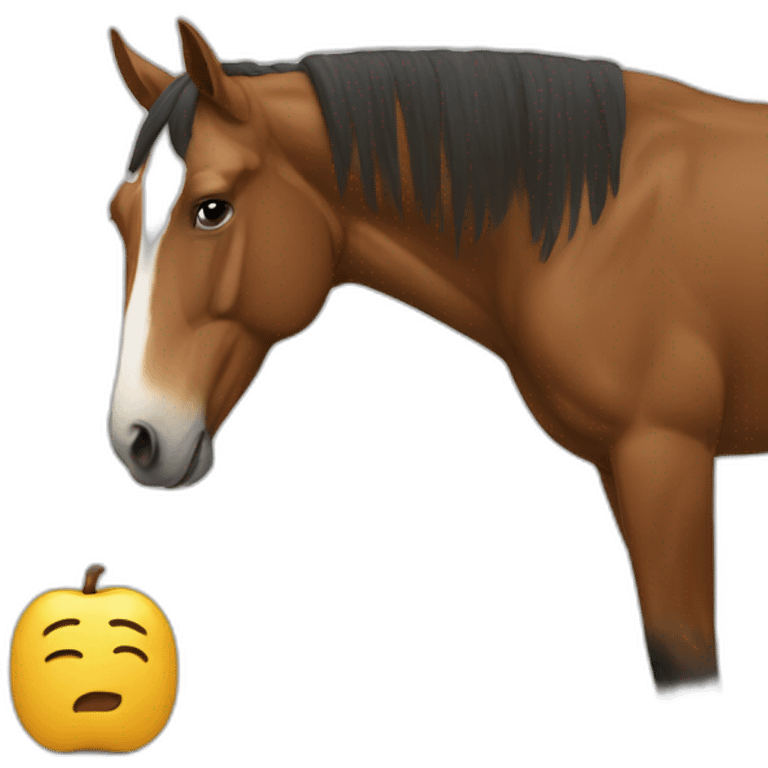 a horse writing something emoji