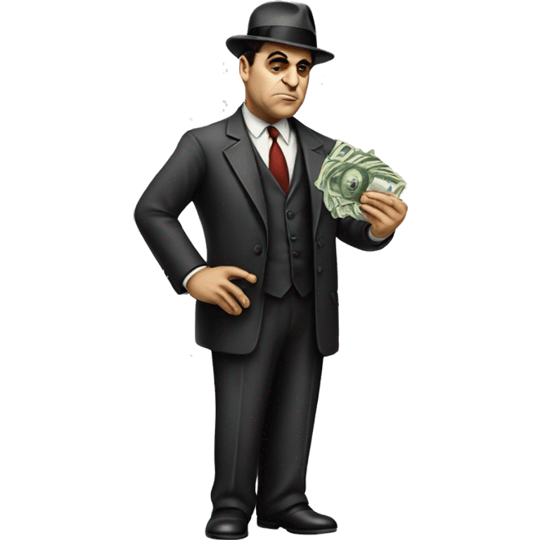 Al Capone counting cash emoji