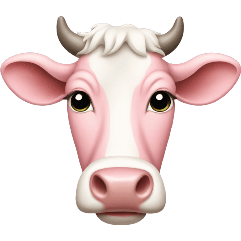 Pastel pink cow iPhone emoji emoji