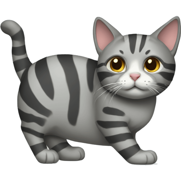 Striped gray cat emoji