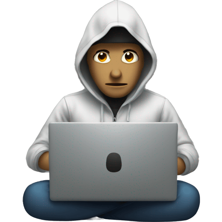 hacker, using laptop emoji