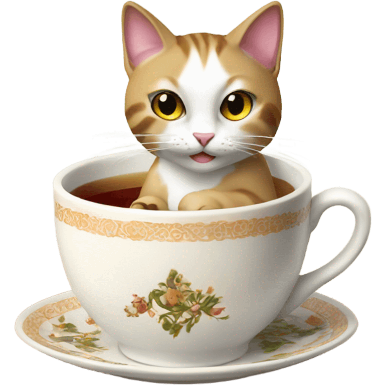 Turkish cat drink tea emoji