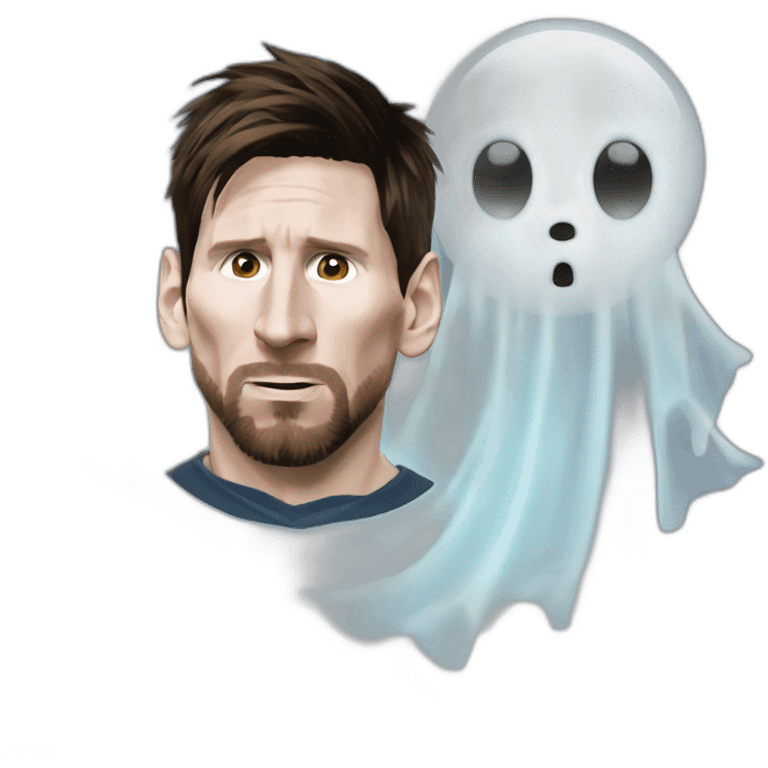 Lionel messi as a ghost emoji