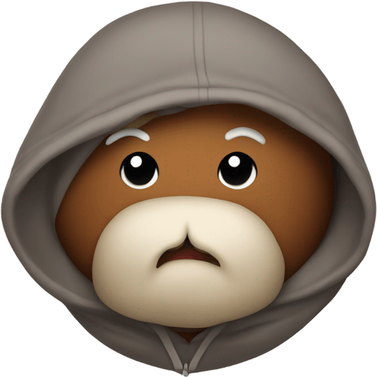 Meatball wearing a hoodie  emoji