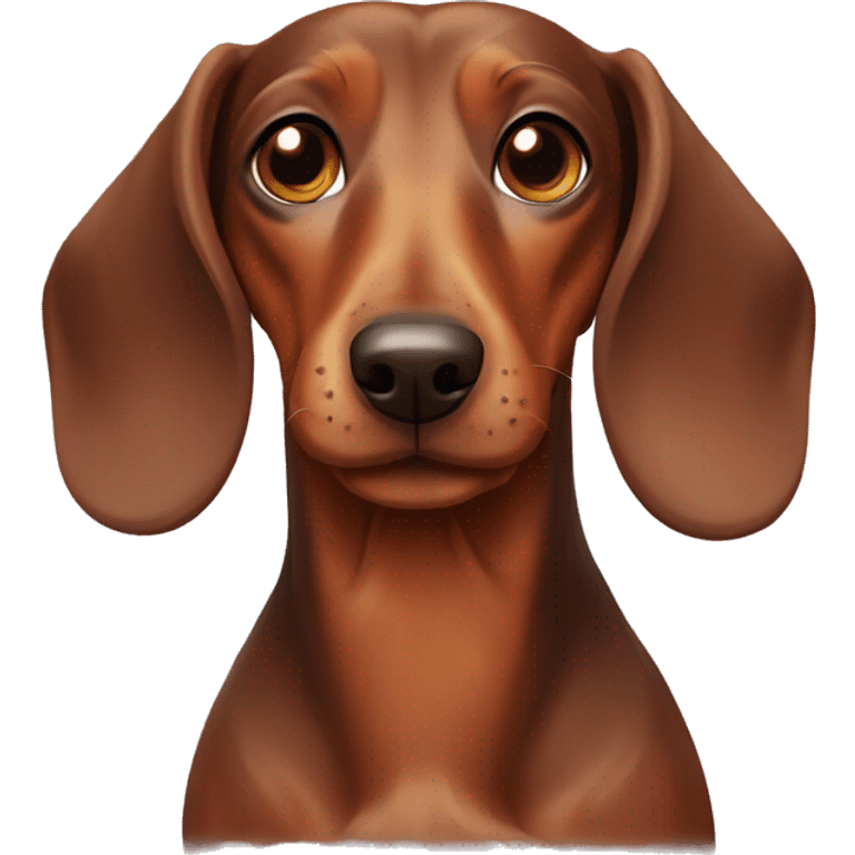 Brown dachshund emoji