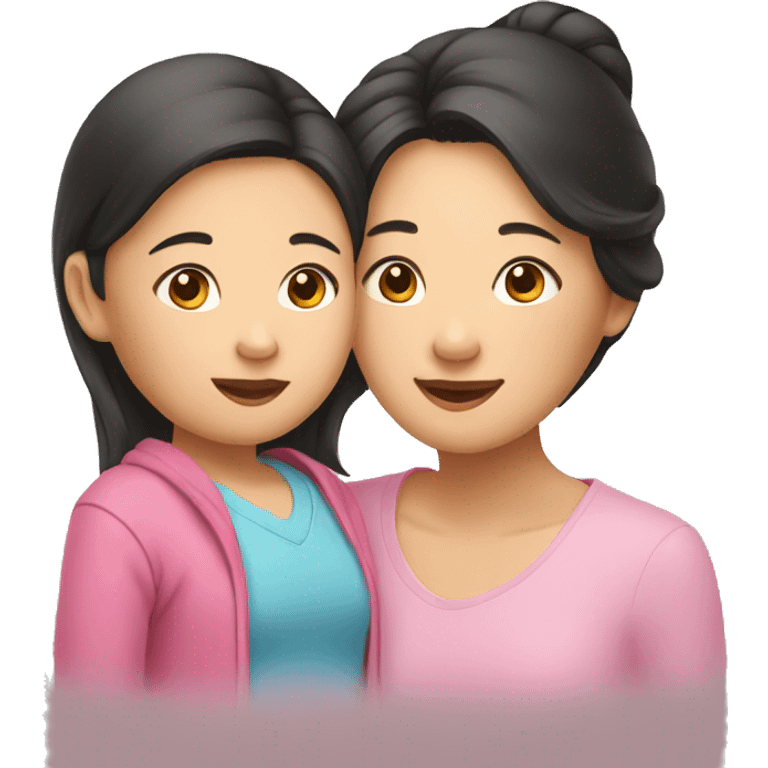 asian mother and daughter emoji