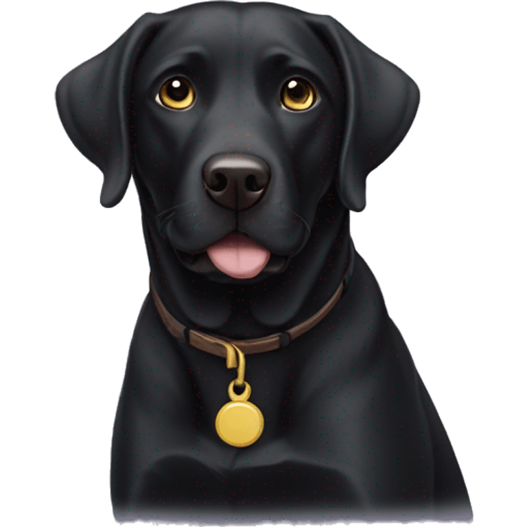 Black dog Labrador emoji