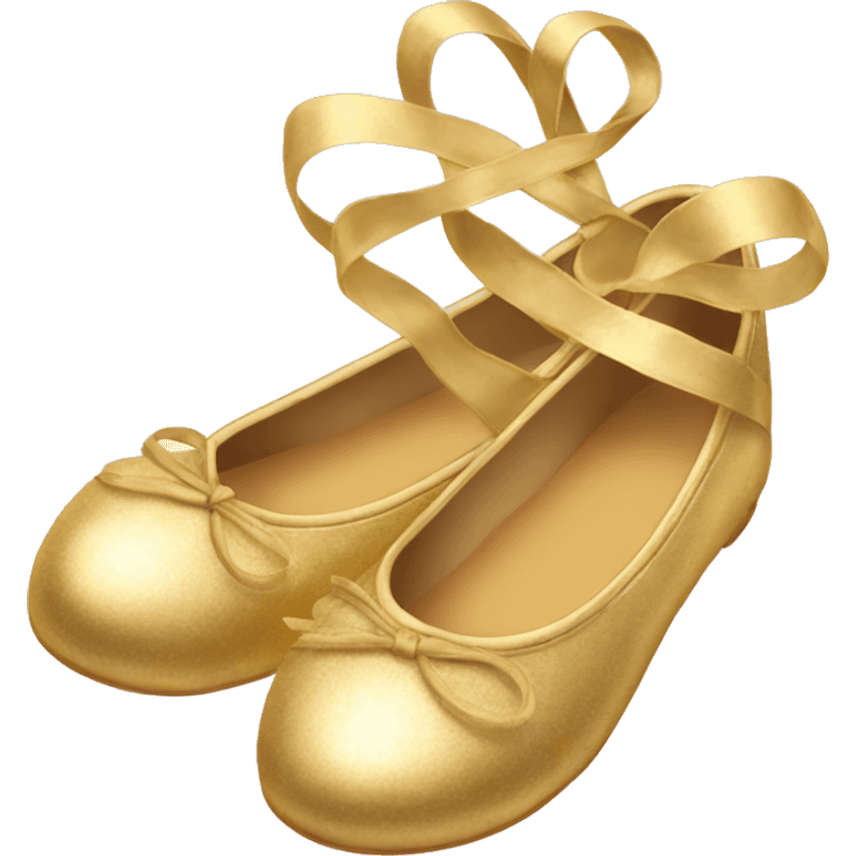 Gold ballerina shoes emoji