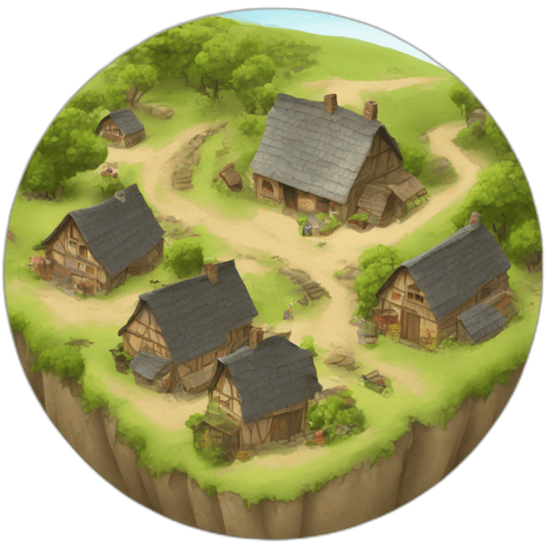 Village au creux des collines emoji