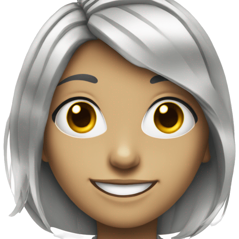 robot girl smiling emoji