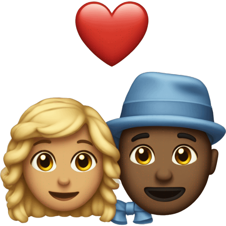 Christmas and Hanukkah in love emoji