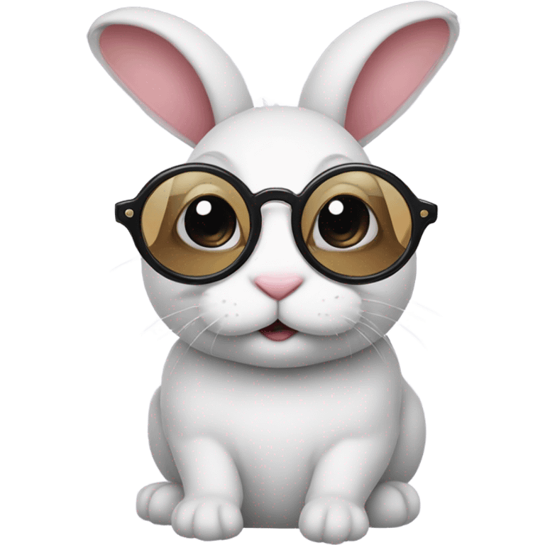 bunny wearing glasses emoji