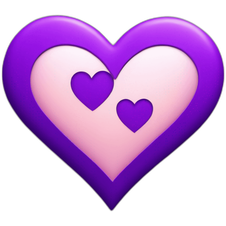 Purple heart, oblique emoji