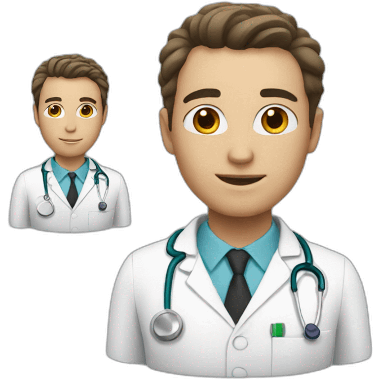 doctor, white skin emoji