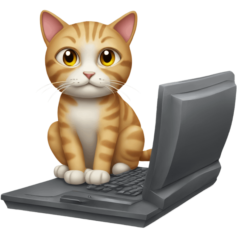 cat use computer emoji