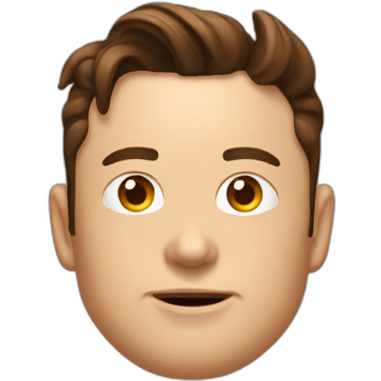 Elon Musk who has poop on his head emoji