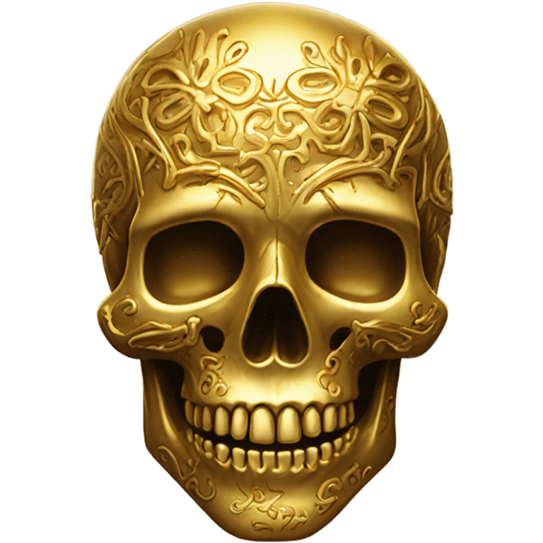 Golden skull emoji