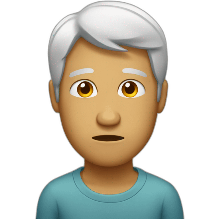 Hombre con cara dolor emoji