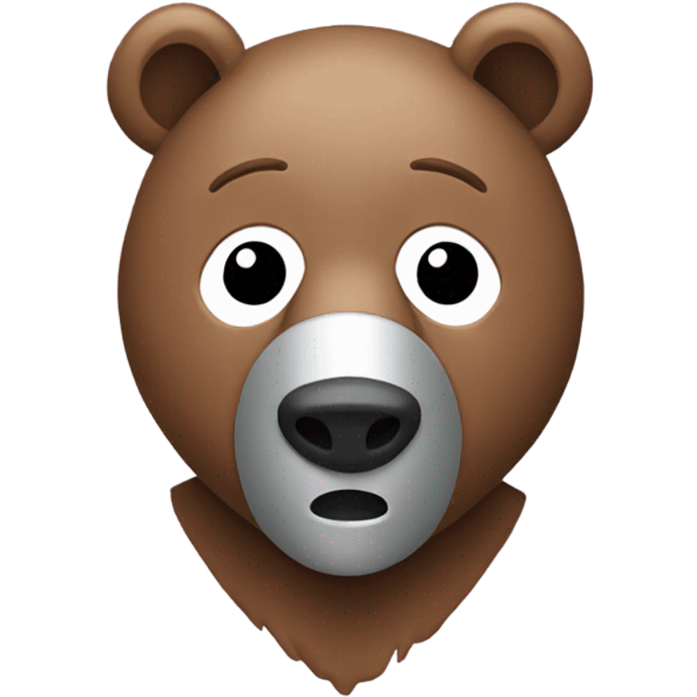 Bear with a facemask emoji