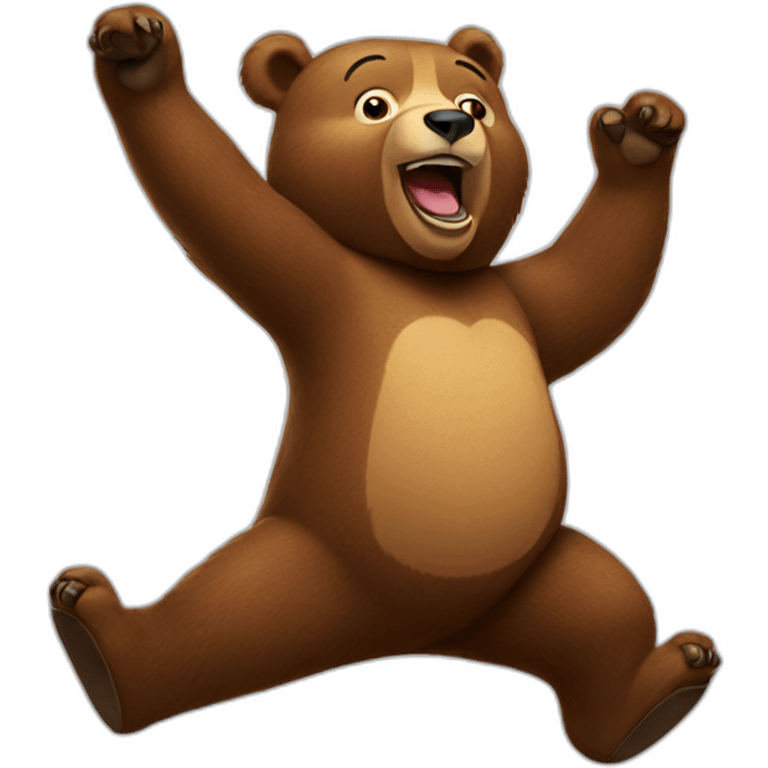 Bear dancing emoji