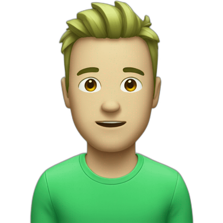 Glitch green emoji