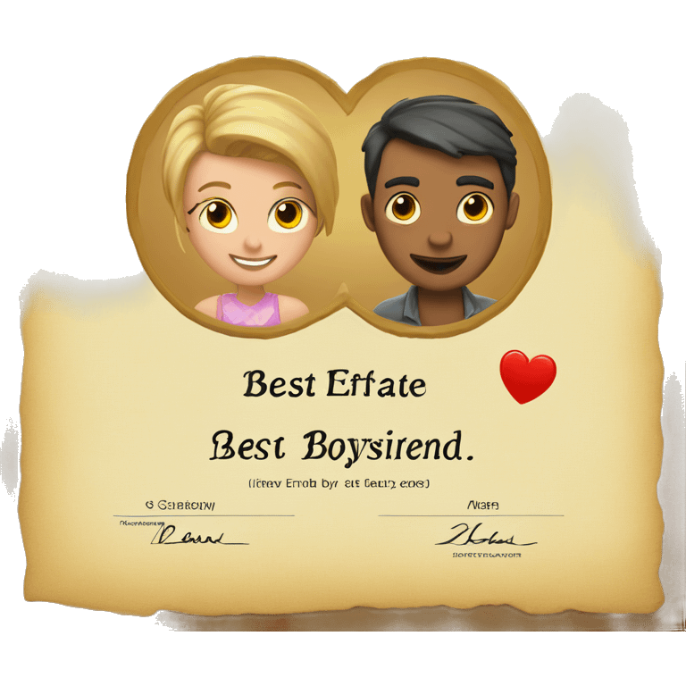 Best boyfriend certificate emoji