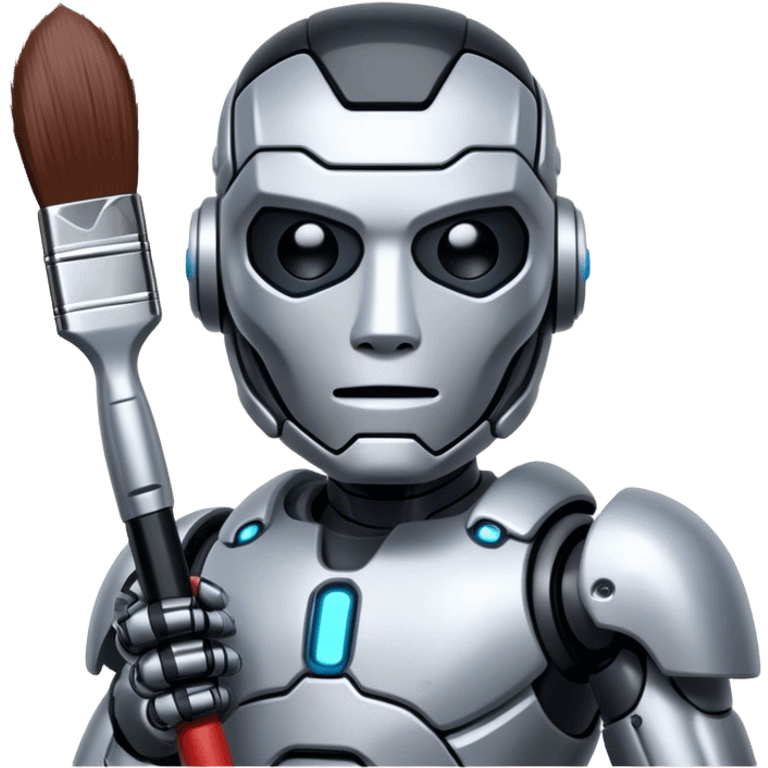 cyborg with brush emoji