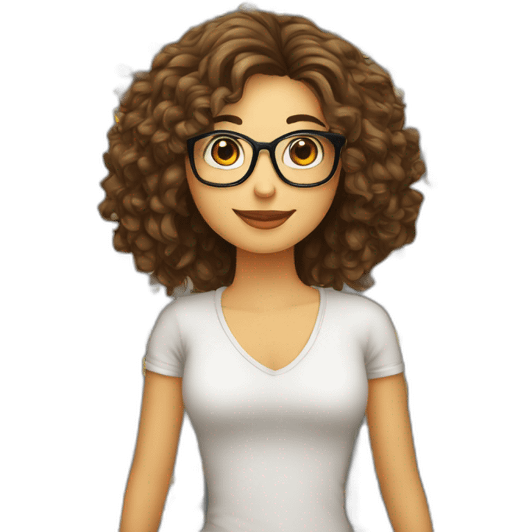 quiero una chica con lentes para leer emoji