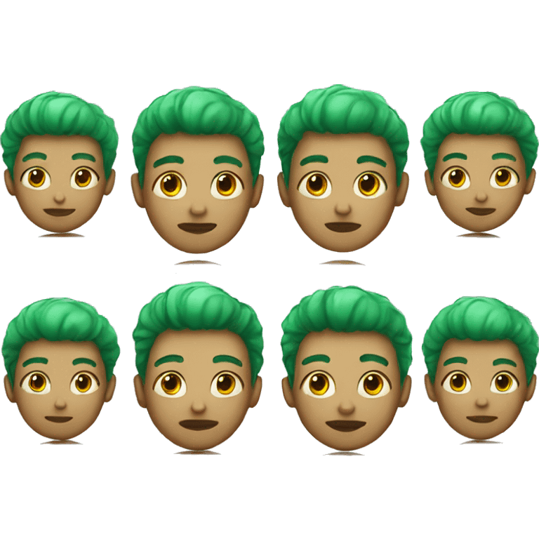 boy girl with green hair emoji