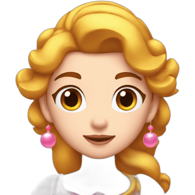 Princess peach with Braun hair emoji