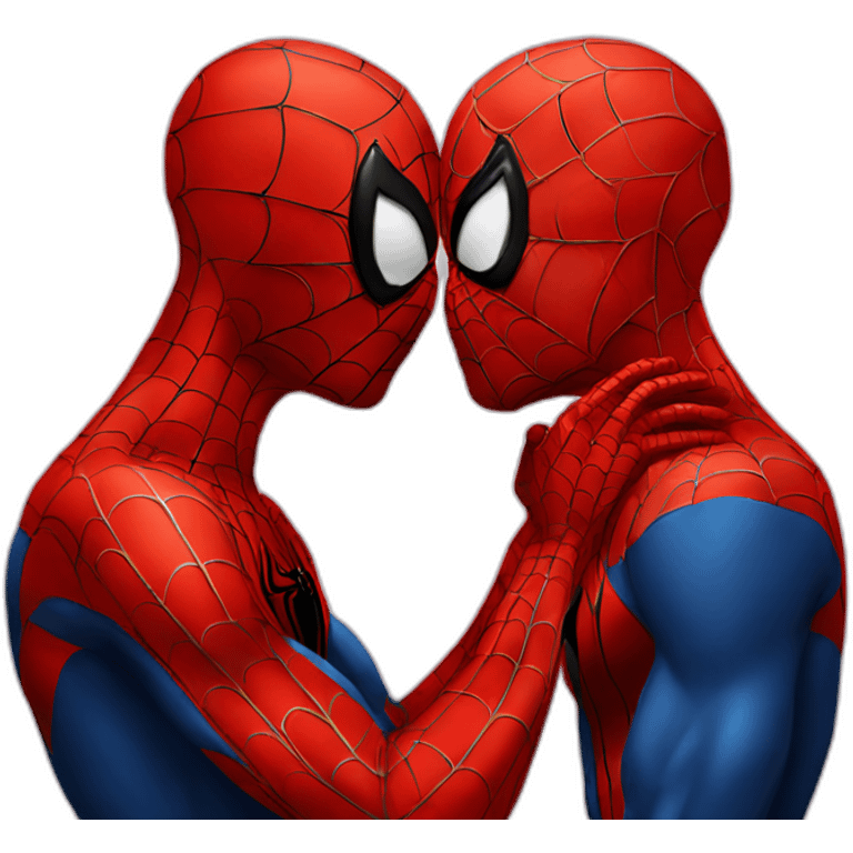 Spiderman kissing emoji