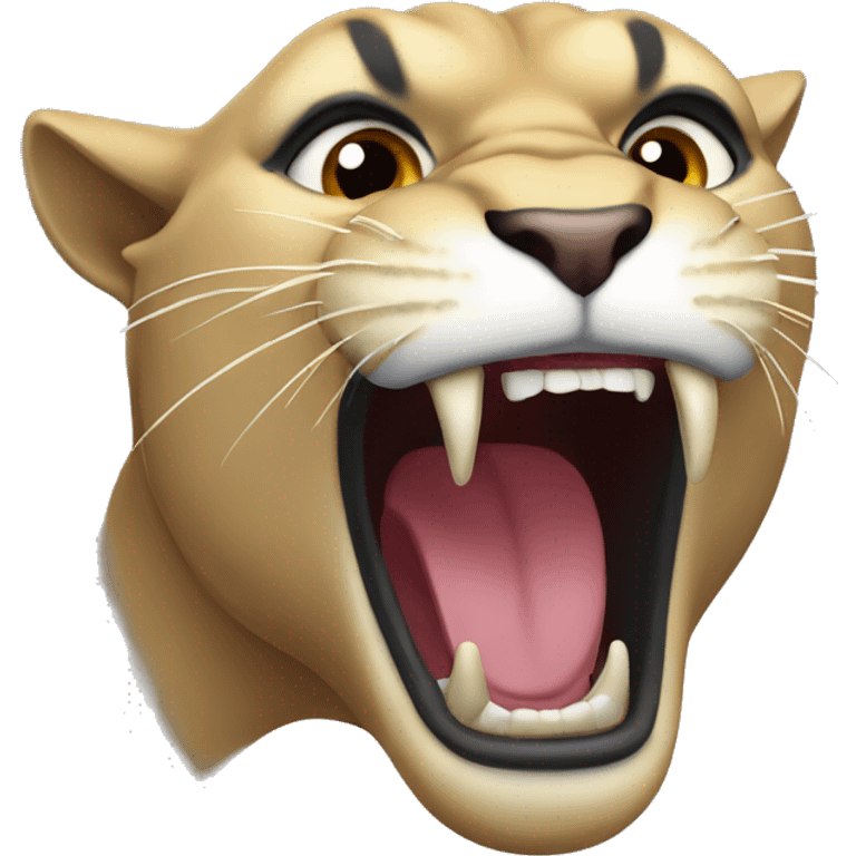 Panther roaring emoji