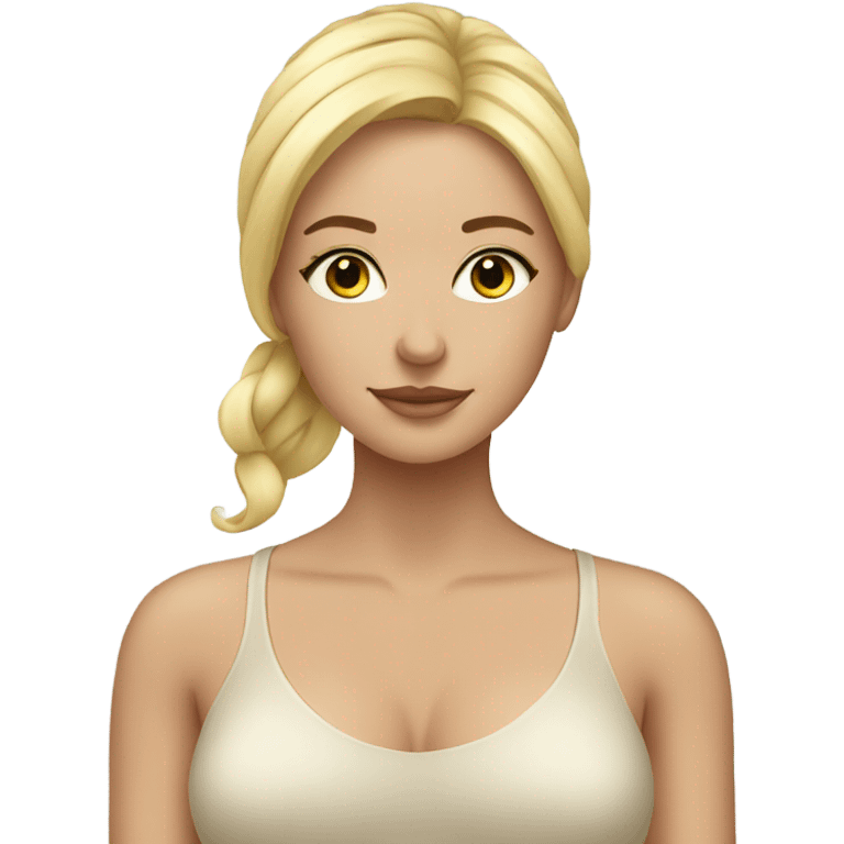 Girl blonde in spa emoji