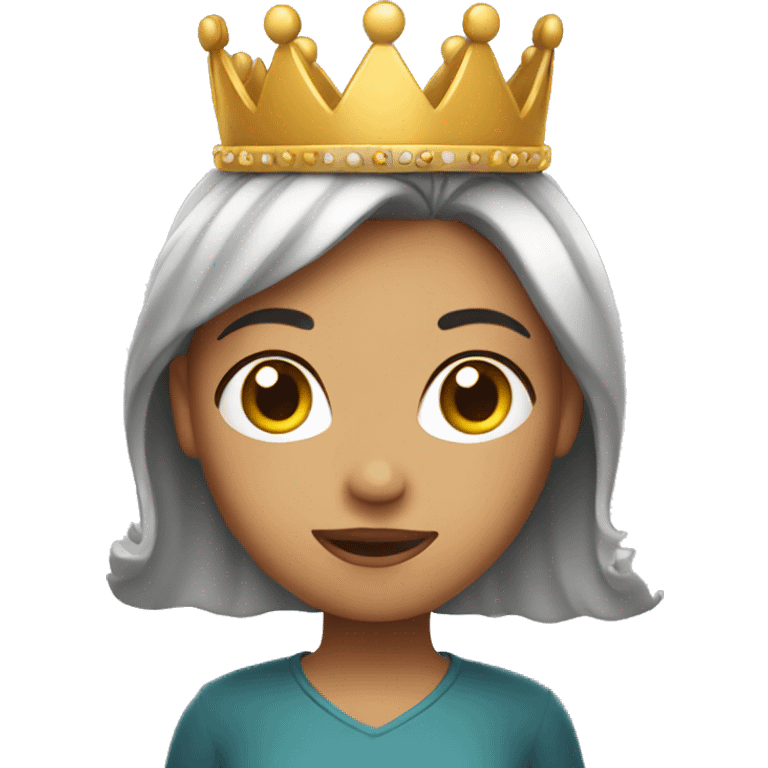 a girl with a crown on her head emoji