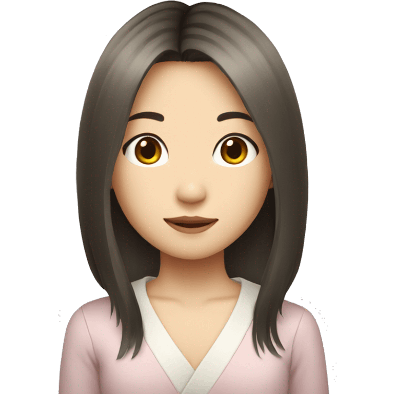 japanese girl with shoulder length hair emoji